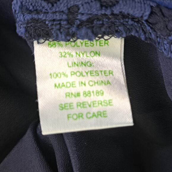 Lilly Pulitzer Rosaline Dress in Bright Navy About Face Lace Size 0 - Picture 7 of 9